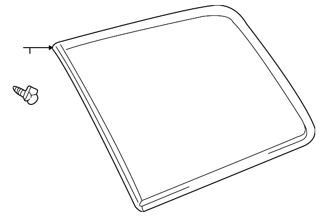 62710-48120 Деталь QUARTER GLASS, RIGHT