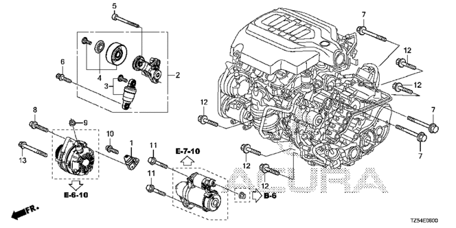ENGINE/ALTERNATOR BRACKET - TENSIONER for 2014 Acura MDX #1