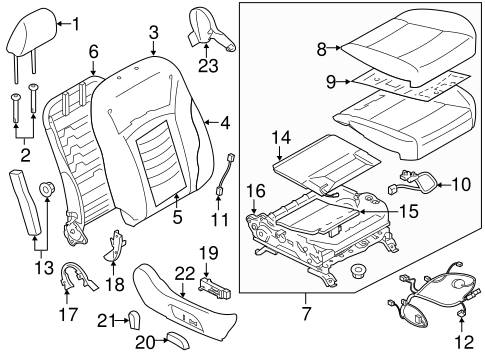 Outback PASSENGER SEAT COMPONENTS