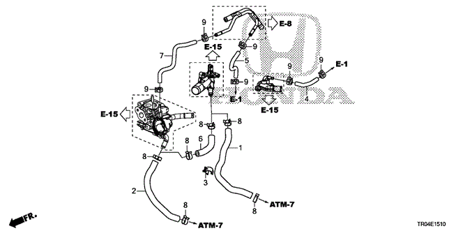 CIVIC SEDAN WATER HOSE (1.8L)