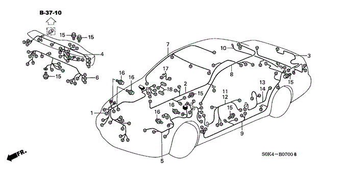 OEM ELECTRICAL / EXHAUST / HEATER / FUEL/WIRE HARNESS for 2000 Acura TL #1