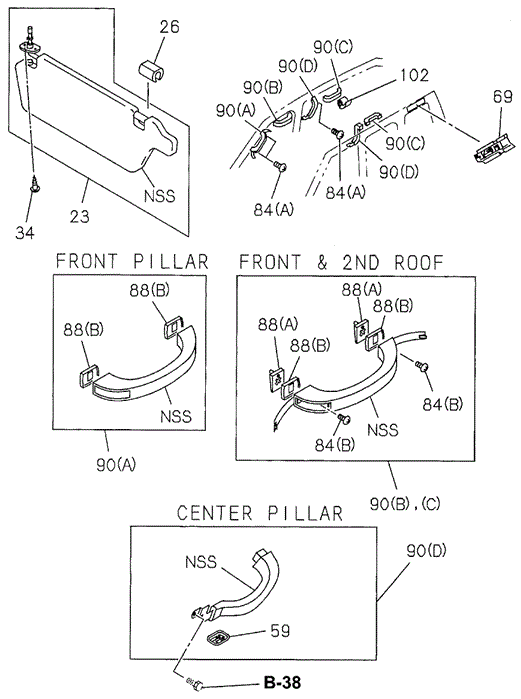 SLX SUNVISOR - ASSIST GRIP