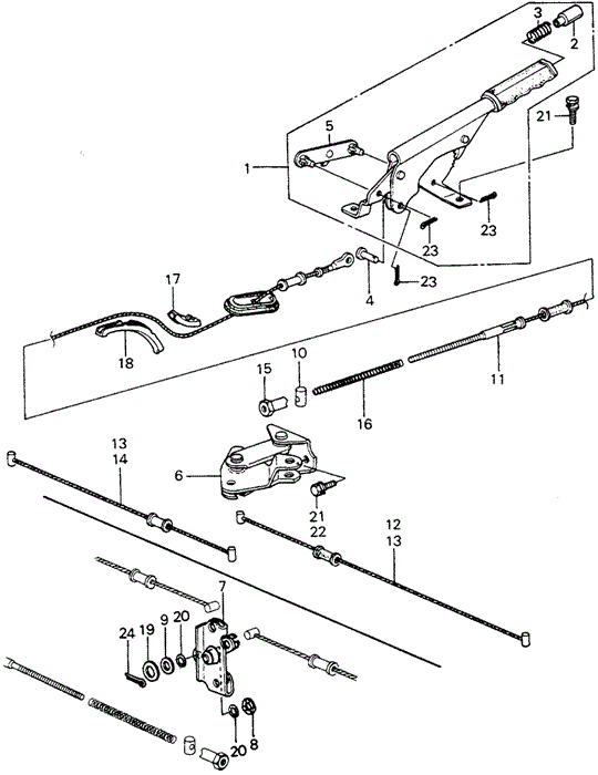 CHASSIS/PARKING BRAKE for 1982 Honda CIVIC HATCHBACK #1
