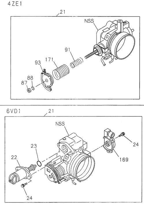 ENGINE/THROTTLE BODY (1) for 1994 Honda PASSPORT #1