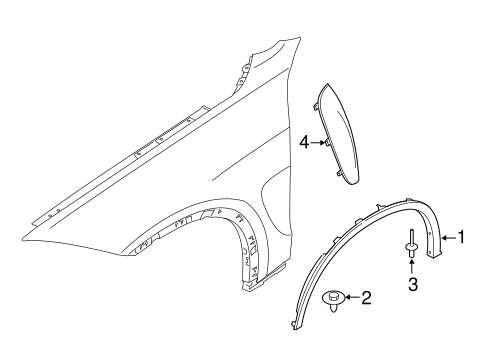 X6 EXTERIOR TRIM - FENDER