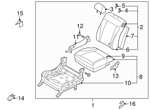 Amanti FRONT SEAT COMPONENTS 2