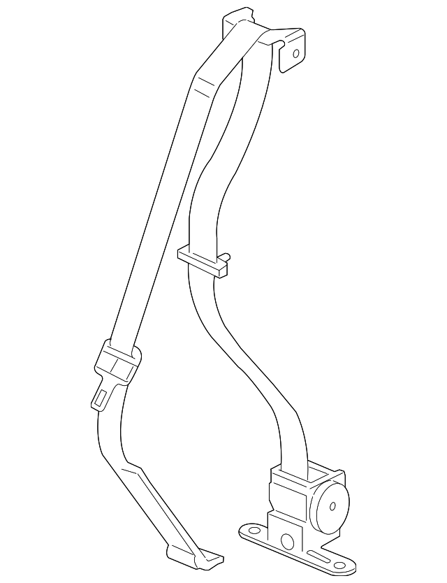 5HQ391J3AB Деталь CENTER SEAT BELT, LEFT