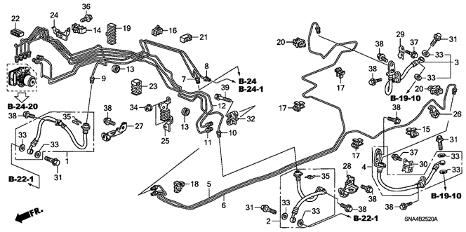 CIVIC SEDAN BRAKE LINES (VSA)