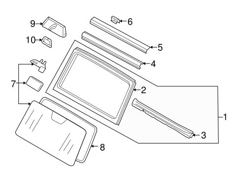 G500 GLASS - WINDSHIELD