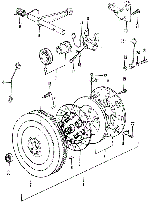 TRANSMISSION - MANUAL/MT CLUTCH - FLYWHEEL for 1973 Honda CIVIC 1200 COUPE #1