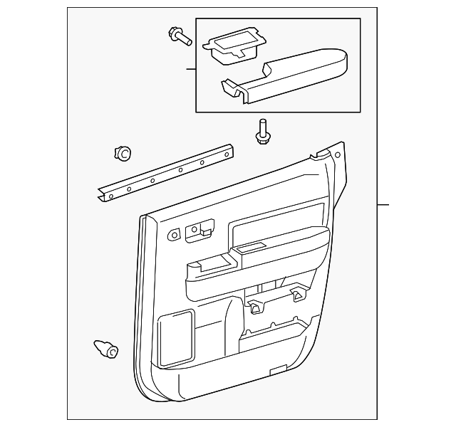 67640-0C171-C1 DOOR TRIM PANEL, LEFT