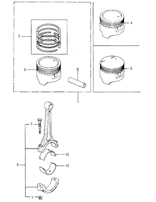 ENGINE/PISTON - CONNECTING ROD (1) for 1981 Honda CIVIC HATCHBACK #1