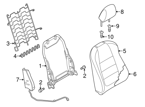 3 PASSENGER SEAT COMPONENTS