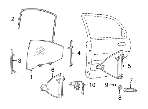 Sonata GLASS - REAR DOOR