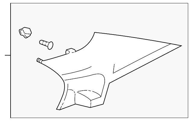 25705587 Деталь UPPER QTR TRIM, LEFT
