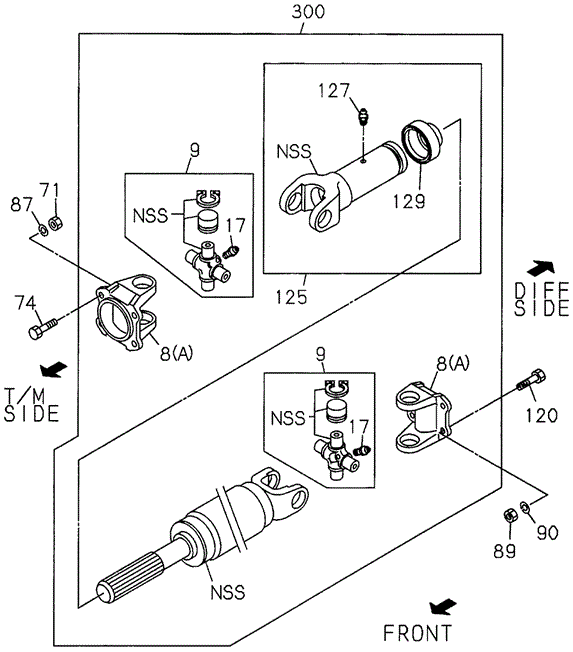 SLX PROPELLER SHAFT (RR.)