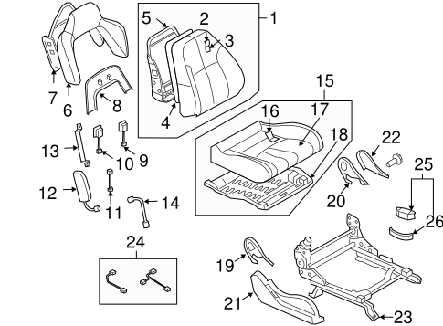 350Z FRONT SEAT COMPONENTS 5