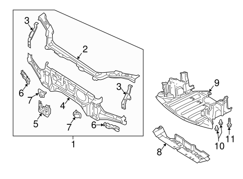 RX-8 RADIATOR SUPPORT