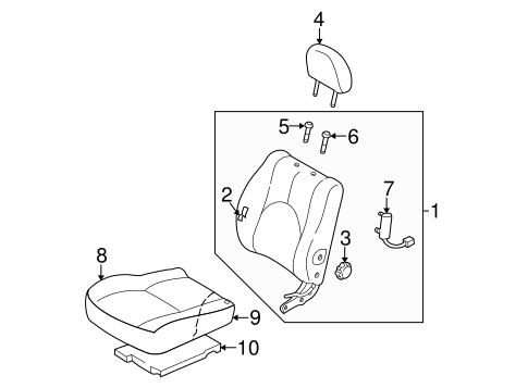 Tribute FRONT SEAT COMPONENTS