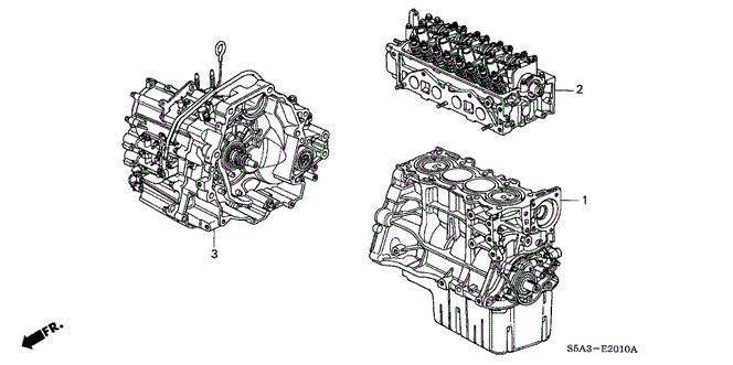 ENGINE/ENGINE ASSY. - TRANSMISSION ASSY. for 2003 Honda CIVIC COUPE #1