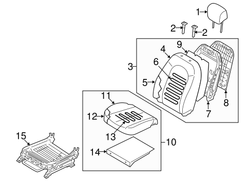 Elantra PASSENGER SEAT COMPONENTS