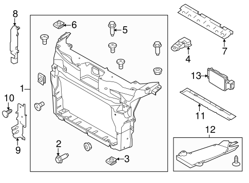 Explorer RADIATOR SUPPORT