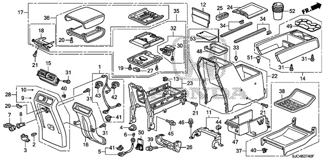 INTERIOR / BUMPER/CONSOLE for 2007 Honda RIDGELINE #1