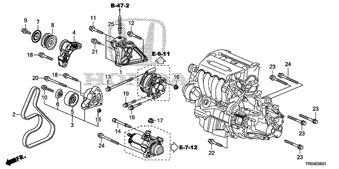 CIVIC SEDAN ALTERNATOR BRACKET  - TENSIONER (2.4L)