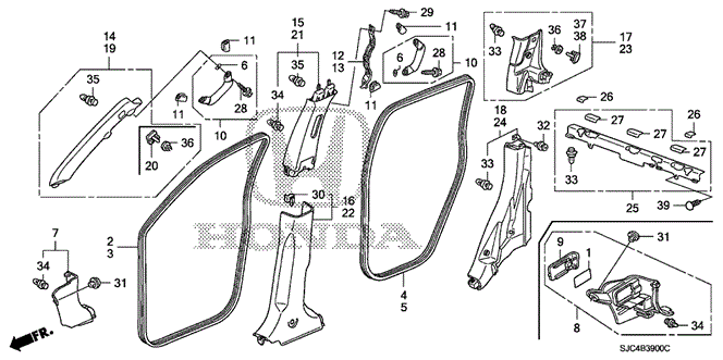 INTERIOR / BUMPER/PILLAR GARNISH for 2009 Honda RIDGELINE #1