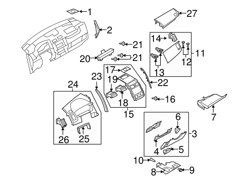 CX-9 INSTRUMENT PANEL COMPONENTS