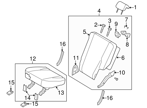Sportage REAR SEAT COMPONENTS
