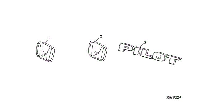 ACCESSORIES/GOLD EMBLEM KIT (2WD) ('06-'07) for 2007 Honda PILOT #1