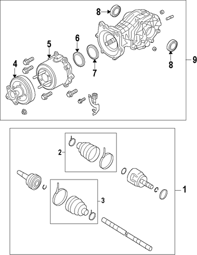 JX35 AXLE SHAFTS & JOINTS