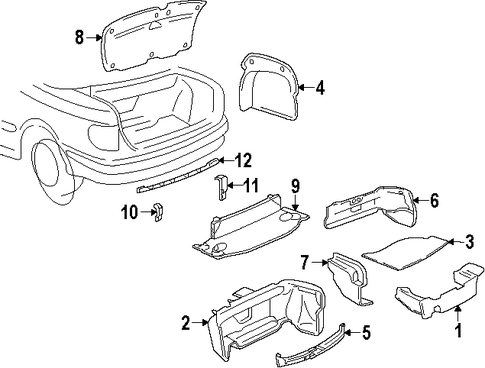 Cabriolet INTERIOR TRIM - REAR BODY