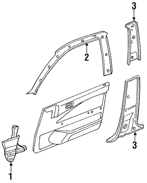 Escort INTERIOR TRIM - PILLARS