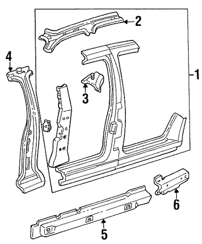 Crown Victoria CENTER PILLAR & ROCKER