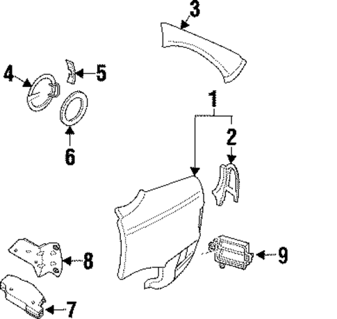 Catera FUEL DOOR