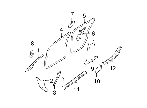 Xterra INTERIOR TRIM - PILLARS