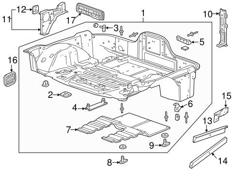 Corvette REAR FLOOR & RAILS 2