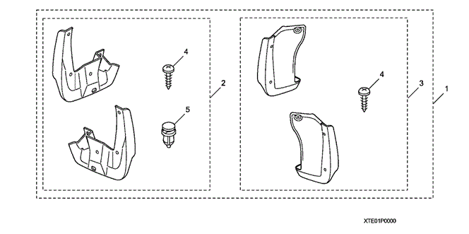 ACCESSORIES/SPLASH GUARD for 2009 Honda ACCORD COUPE #1