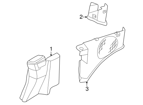 Corvette INTERIOR TRIM - QUARTER PANELS