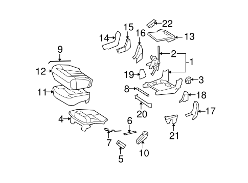 GL320 REAR SEAT COMPONENTS 3