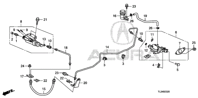 TSX SEDAN CLUTCH MASTER CYLINDER (KA / KC)