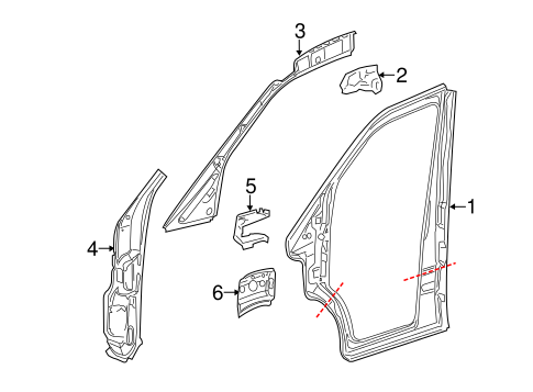 Sprinter 2500 HINGE PILLAR 2