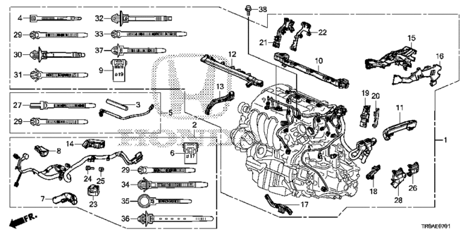CIVIC SEDAN ENGINE WIRE HARNESS (2.4L)