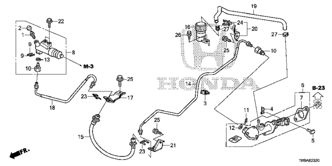 CIVIC SEDAN CLUTCH MASTER CYLINDER (1.8L) (KA / KC)