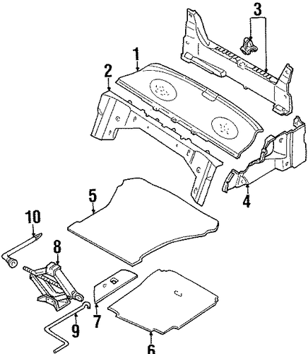 Escort INTERIOR TRIM - REAR BODY