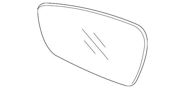 87611-A7050 MIRROR GLASS, LEFT