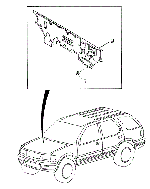 BODY / AIR CONDITIONING/ENGINE ROOM INSULATOR for 1999 Honda PASSPORT #1