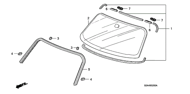 BODY / AIR CONDITIONING/FRONT WINDSHIELD for 2004 Honda S2000 #1